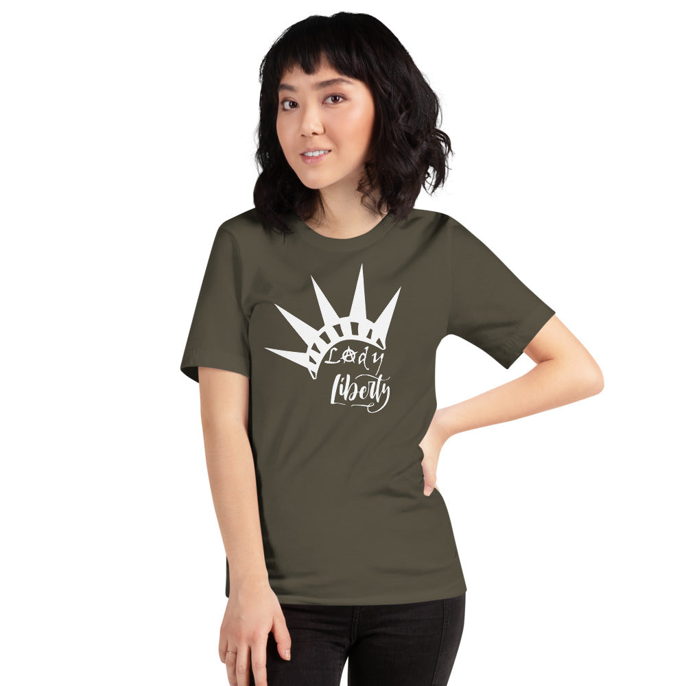 Lady Liberty Short-Sleeve Unisex T-Shirt - Proud Libertarian - Rachael Revolution