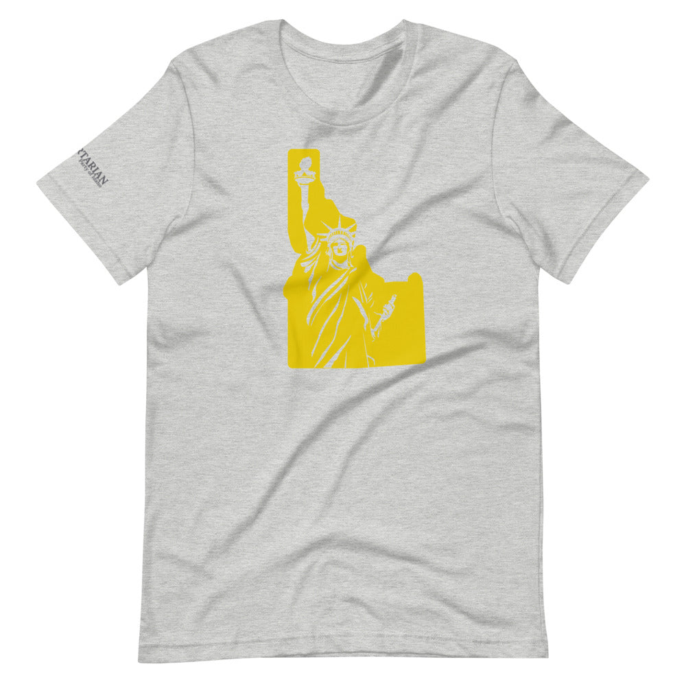 Lady Liberty Idaho Short-Sleeve Unisex T-Shirt - Proud Libertarian - Libertarian Party of Idaho