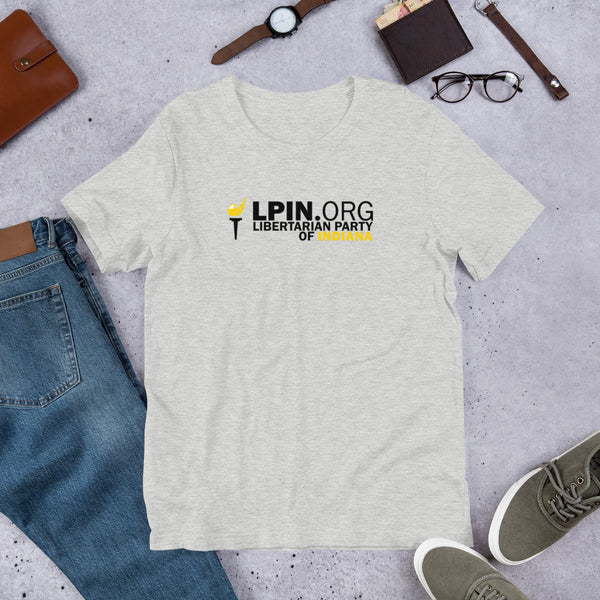 Libertarian Party of Indiana Short-Sleeve Unisex T-Shirt - Proud Libertarian - Libertarian Party of Indiana