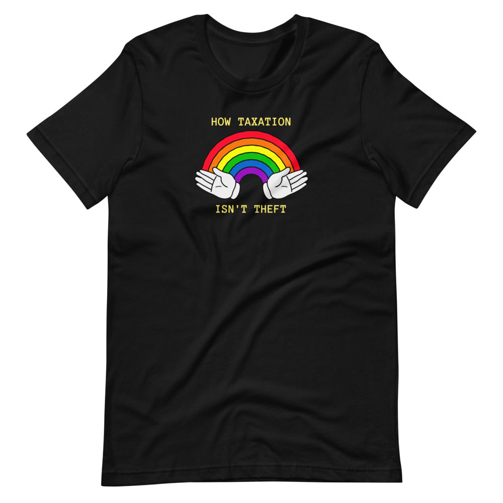 How Taxation isn't Theft (Magic) Short-Sleeve Unisex T-Shirt - Proud Libertarian - Proud Libertarian