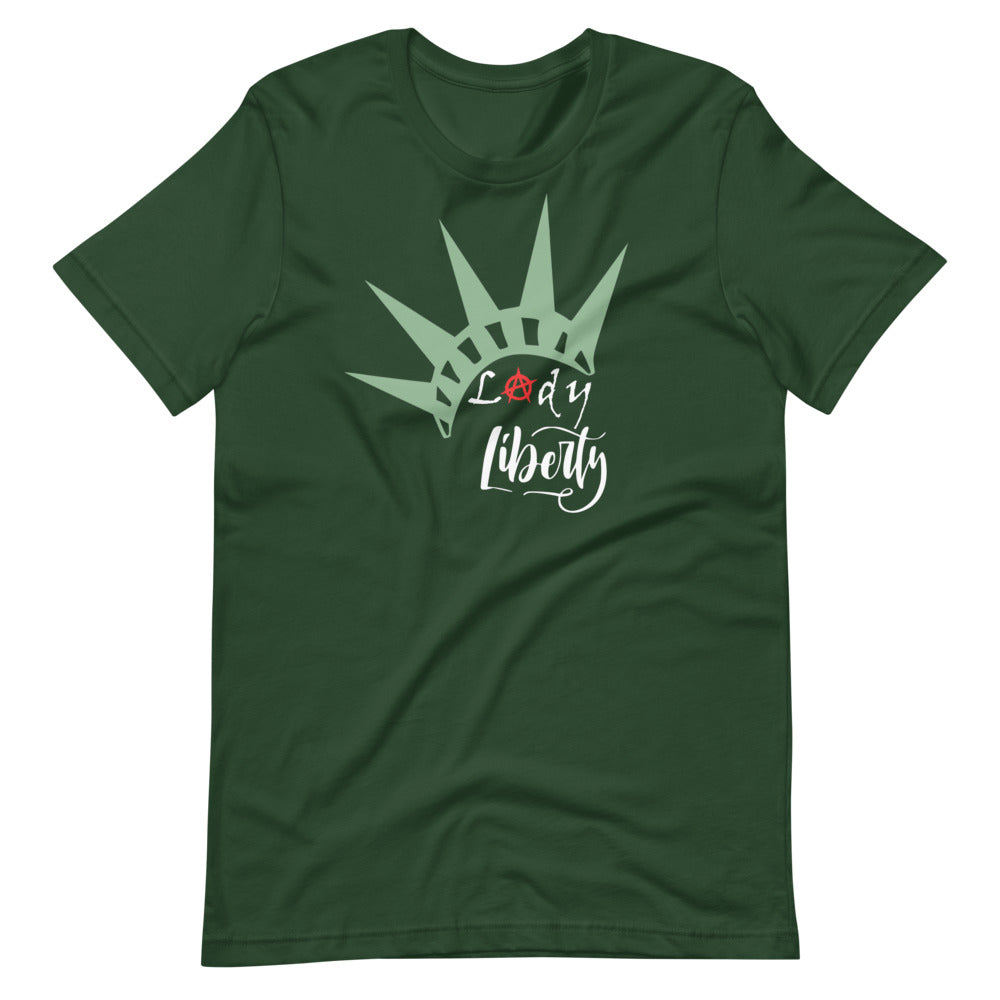 Lady Liberty Short-Sleeve Unisex T-Shirt - Proud Libertarian - Rachael Revolution