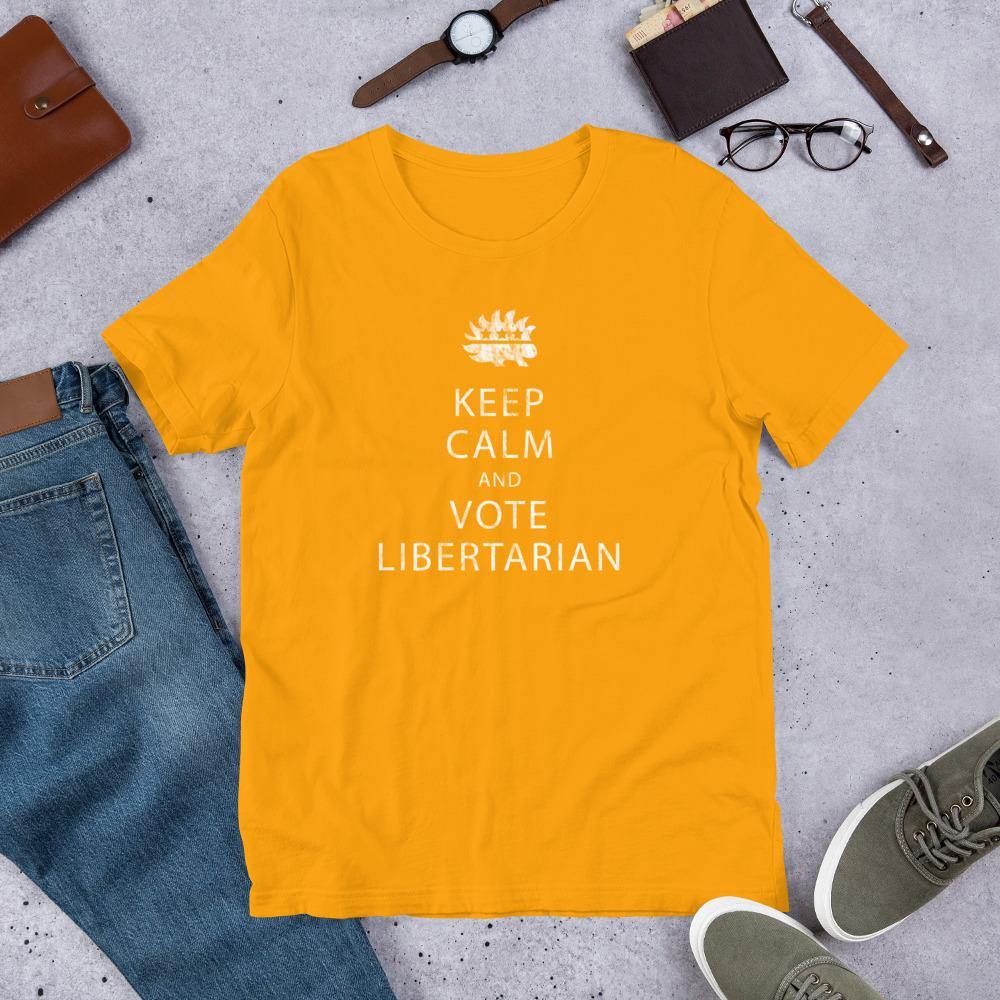 Keep Calm and Vote Libertarian Unisex T-Shirt - Proud Libertarian - Proud Libertarian