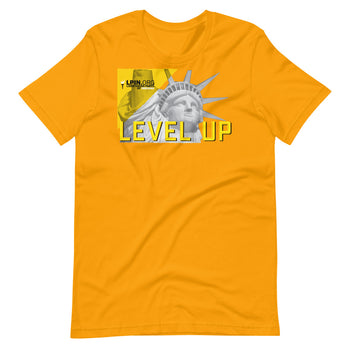 Level Up for Liberty LP Indiana Short-Sleeve Unisex T-Shirt - Proud Libertarian - Libertarian Party of Indiana