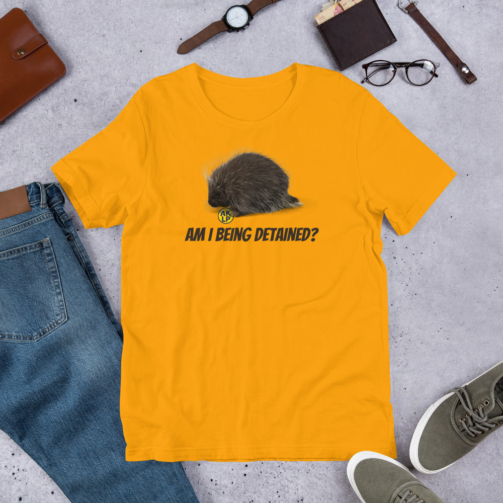 Am I Being Detained? Alaska LP Short-Sleeve Unisex T-Shirt - Proud Libertarian - Alaska Libertarian Party