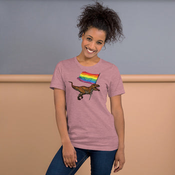 LGBT-Rex Short-Sleeve Unisex T-Shirt - Proud Libertarian - Proud Libertarian