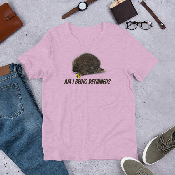 Am I Being Detained? Alaska LP Short-Sleeve Unisex T-Shirt - Proud Libertarian - Alaska Libertarian Party