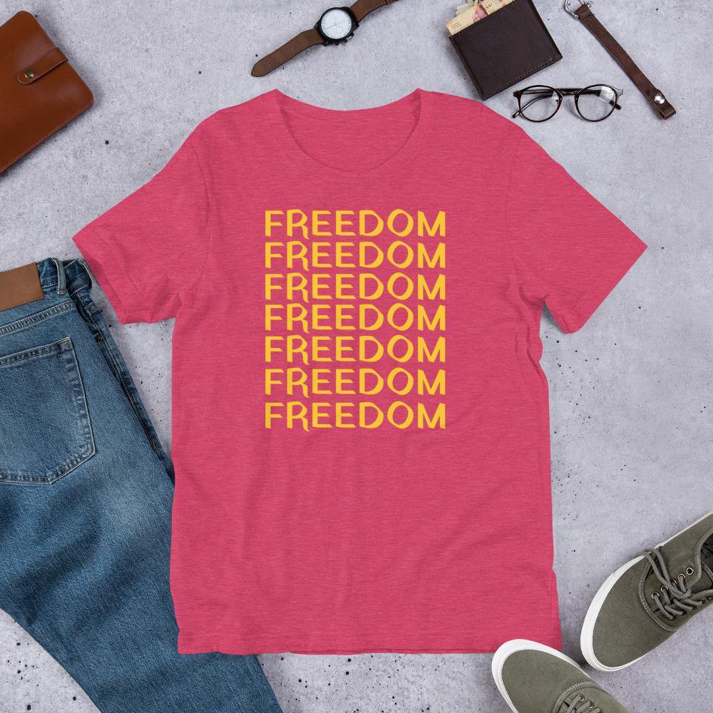 FREEDOM Short-Sleeve Unisex T-Shirt - Proud Libertarian - Proud Libertarian