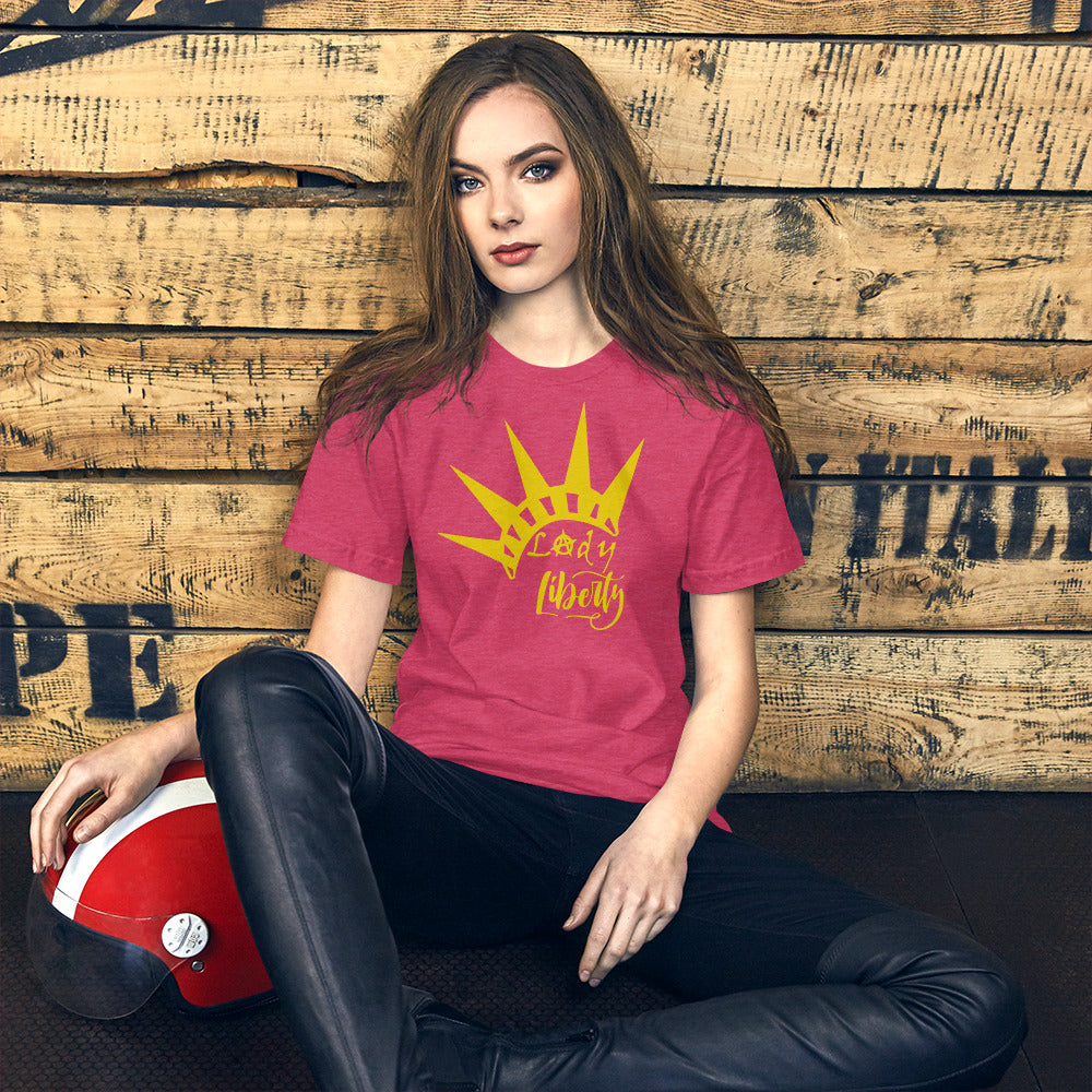 Lady Liberty Short-Sleeve Unisex T-Shirt - Proud Libertarian - Rachael Revolution