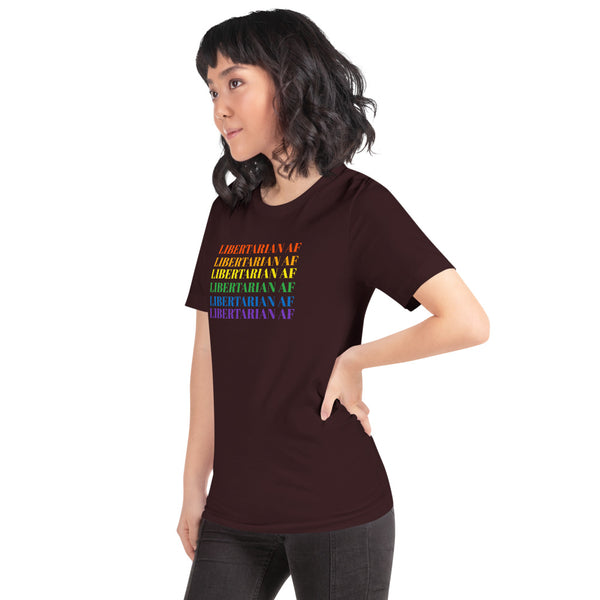 Libertarian AF (LGBTQ) Short-Sleeve Unisex T-Shirt - Proud Libertarian - Proud Libertarian