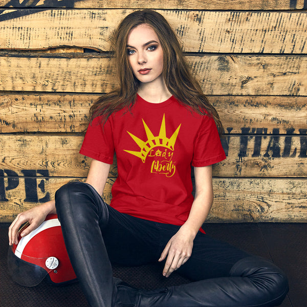 Lady Liberty Short-Sleeve Unisex T-Shirt - Proud Libertarian - Rachael Revolution