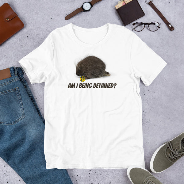 Am I Being Detained? Alaska LP Short-Sleeve Unisex T-Shirt - Proud Libertarian - Alaska Libertarian Party