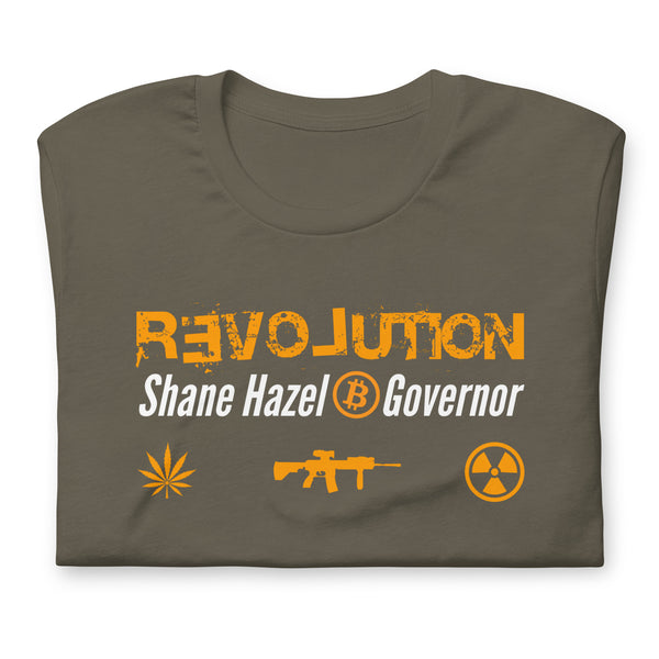 Revolution - Shane Hazel for Governor Unisex t-shirt - Proud Libertarian - Shane Hazel