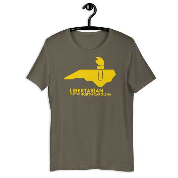 LPNC Unisex t-shirt - Proud Libertarian - Libertarian Party of North Carolina