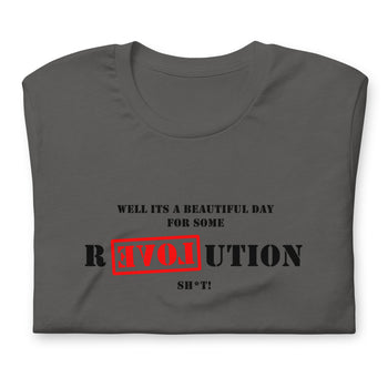 A Great Day for R[EVOL]UTION Short-sleeve unisex t-shirt - Proud Libertarian - Libertarian Party of Tennessee