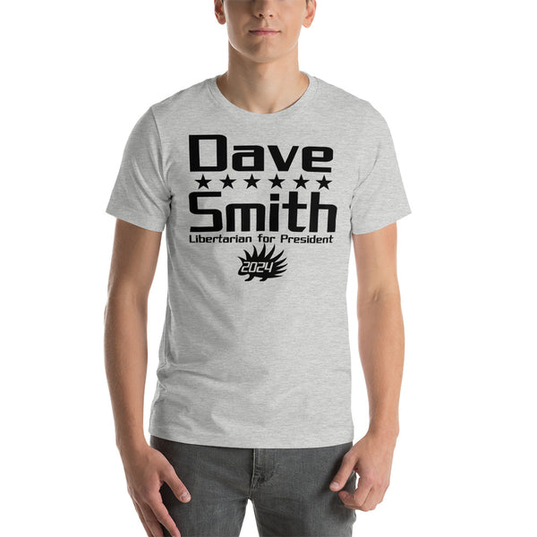 Dave Smith for President 2024 Short-Sleeve Unisex T-Shirt - Proud Libertarian - Libertarian Frontier