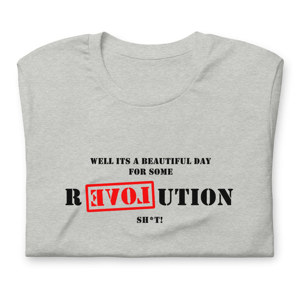 A Great Day for R[EVOL]UTION Short-sleeve unisex t-shirt - Proud Libertarian - Libertarian Party of Tennessee