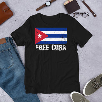 FREE CUBA Flag Short-Sleeve Unisex T-Shirt - Proud Libertarian - Libertarian Frontier