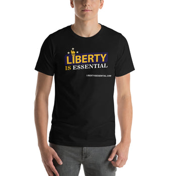 Liberty is Essential (logo) Short-Sleeve Unisex T-Shirt - Proud Libertarian - Liberty is Essential