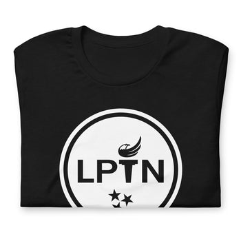 LPTN Logo (White) Short-sleeve unisex t-shirt - Proud Libertarian - Libertarian Party of Tennessee