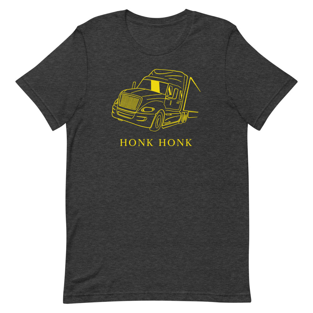 Honk Hunk Trucker Protest (Don't Tread) Short-Sleeve Unisex T-Shirt - Proud Libertarian - Owluntaryist