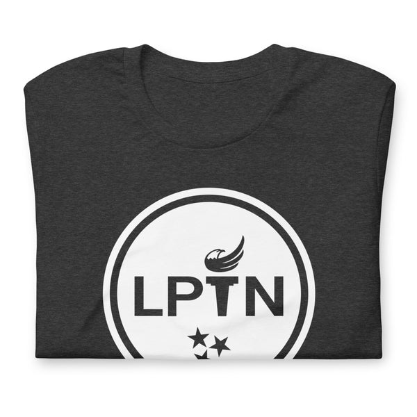 LPTN Logo (White) Short-sleeve unisex t-shirt - Proud Libertarian - Libertarian Party of Tennessee