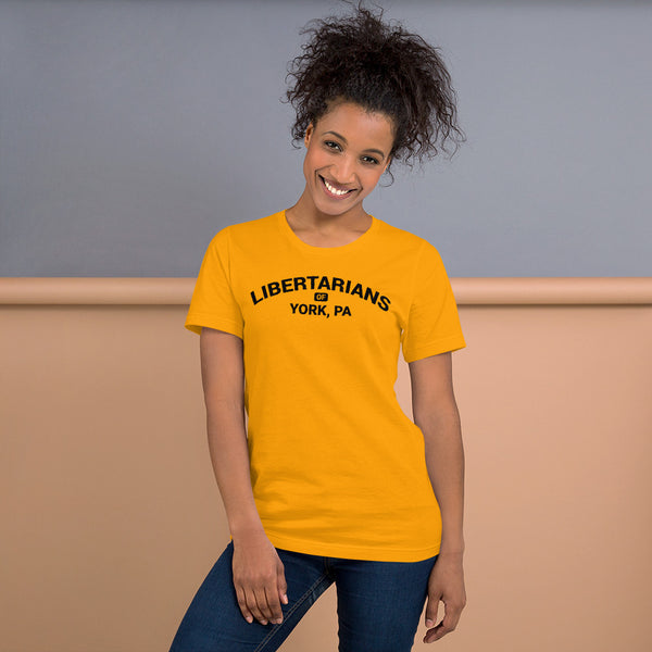 Libertarians of York PA Short-Sleeve Unisex T-Shirt - Proud Libertarian - Libertarian Party of Pennsylvania - York