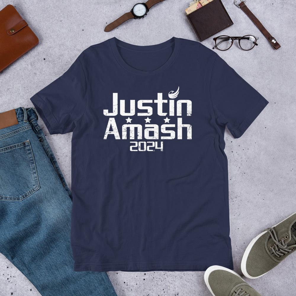 Justin Amash 2024 Short-Sleeve Unisex T-Shirt - Proud Libertarian - Libertarian Frontier