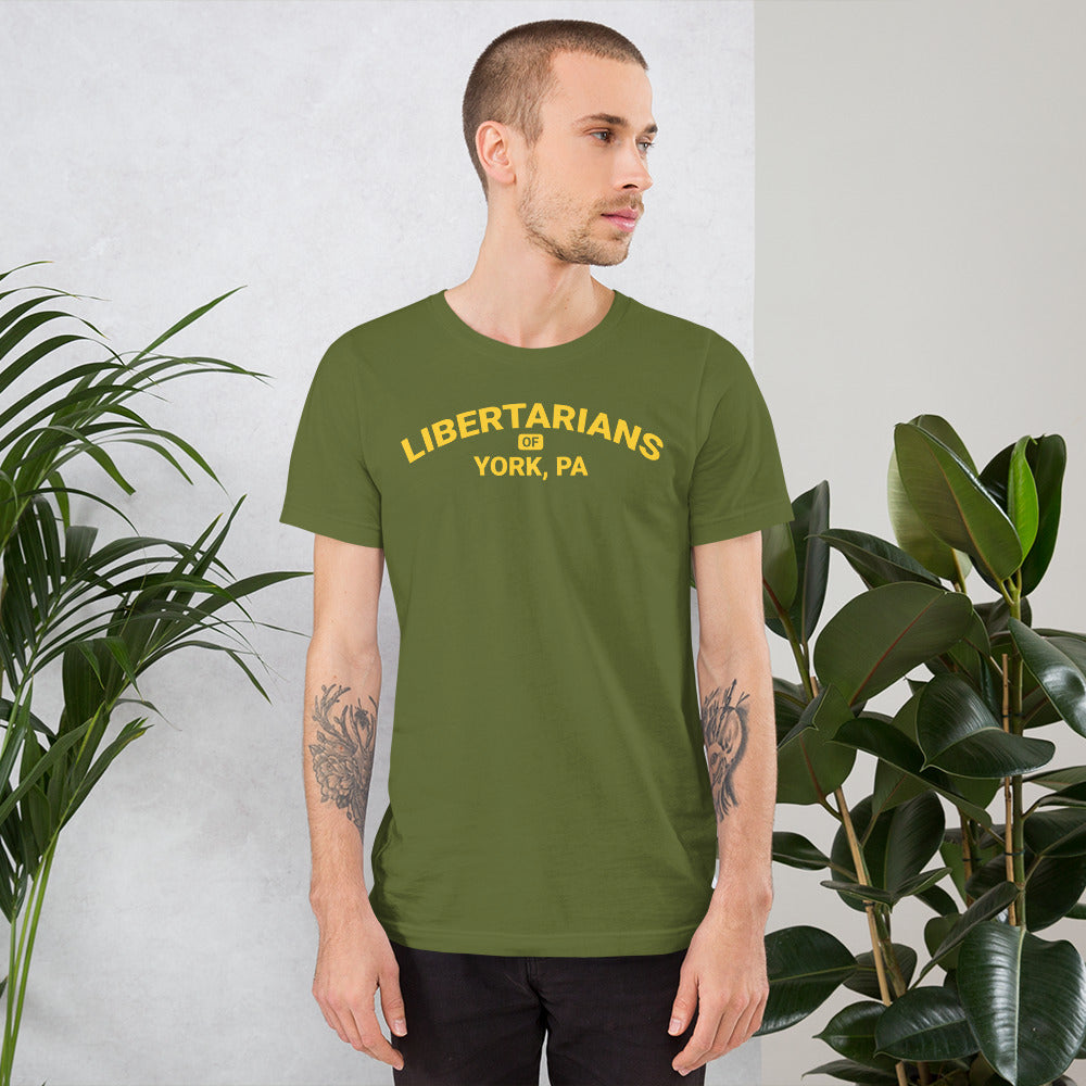 Libertarians of York PA Short-Sleeve Unisex T-Shirt - Proud Libertarian - Libertarian Party of Pennsylvania - York