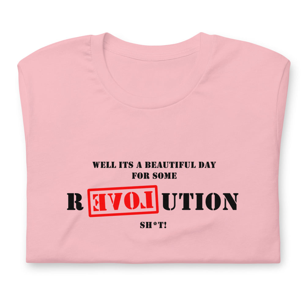 A Great Day for R[EVOL]UTION Short-sleeve unisex t-shirt - Proud Libertarian - Libertarian Party of Tennessee