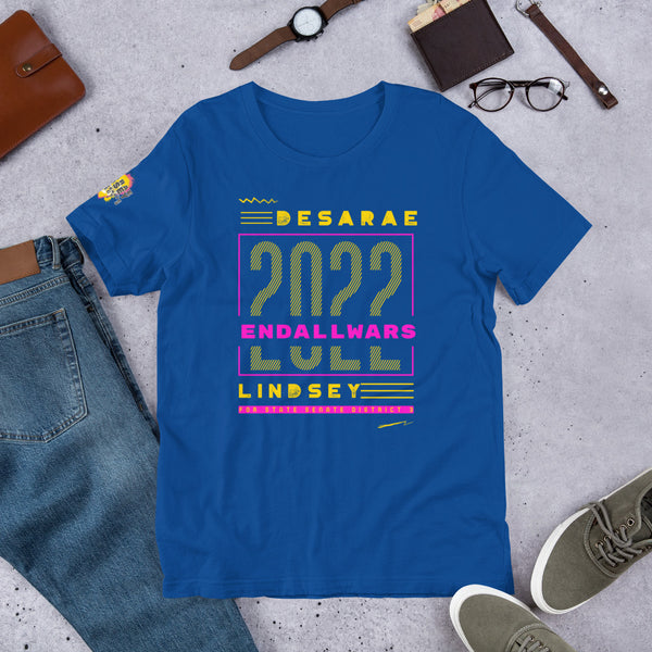 END ALL WARS Short-Sleeve Unisex T-Shirt - Proud Libertarian - Desarae Lindsey for Texas