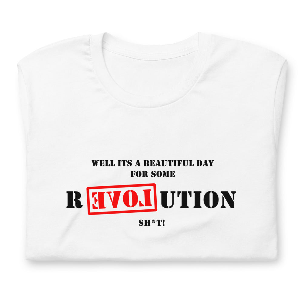 A Great Day for R[EVOL]UTION Short-sleeve unisex t-shirt - Proud Libertarian - Libertarian Party of Tennessee