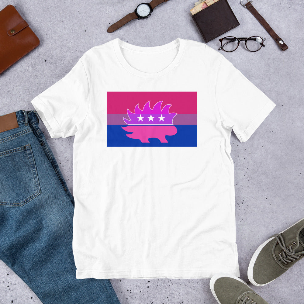 Libertarian Porcupine - LGBTQ - Bisexual Unisex t-shirt - Proud Libertarian - Logik Reks