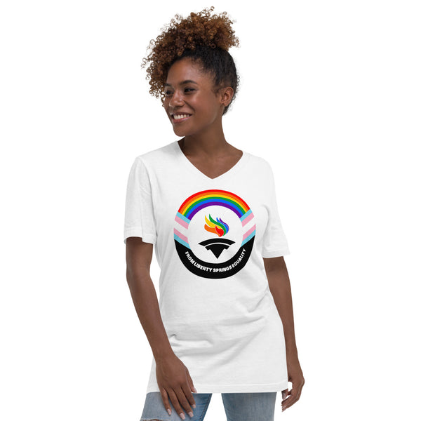 Outright Libertarians Logo Unisex Short Sleeve V-Neck T-Shirt - Proud Libertarian - Outright Libertarians