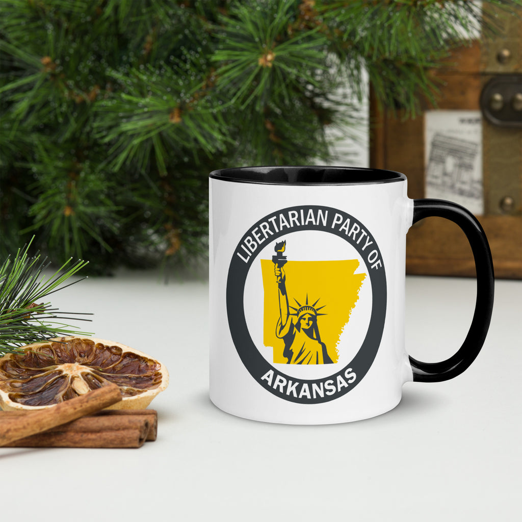 LP Arkansas Mug with Color Inside - Proud Libertarian - Libertarian Party of Arkansas