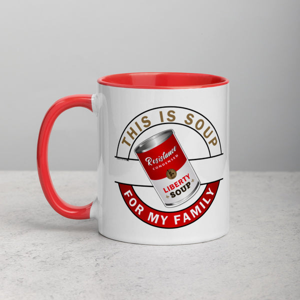 This is Soup for My Family "Resistance" Mug With Color Inside - Proud Libertarian - Pirate Smile