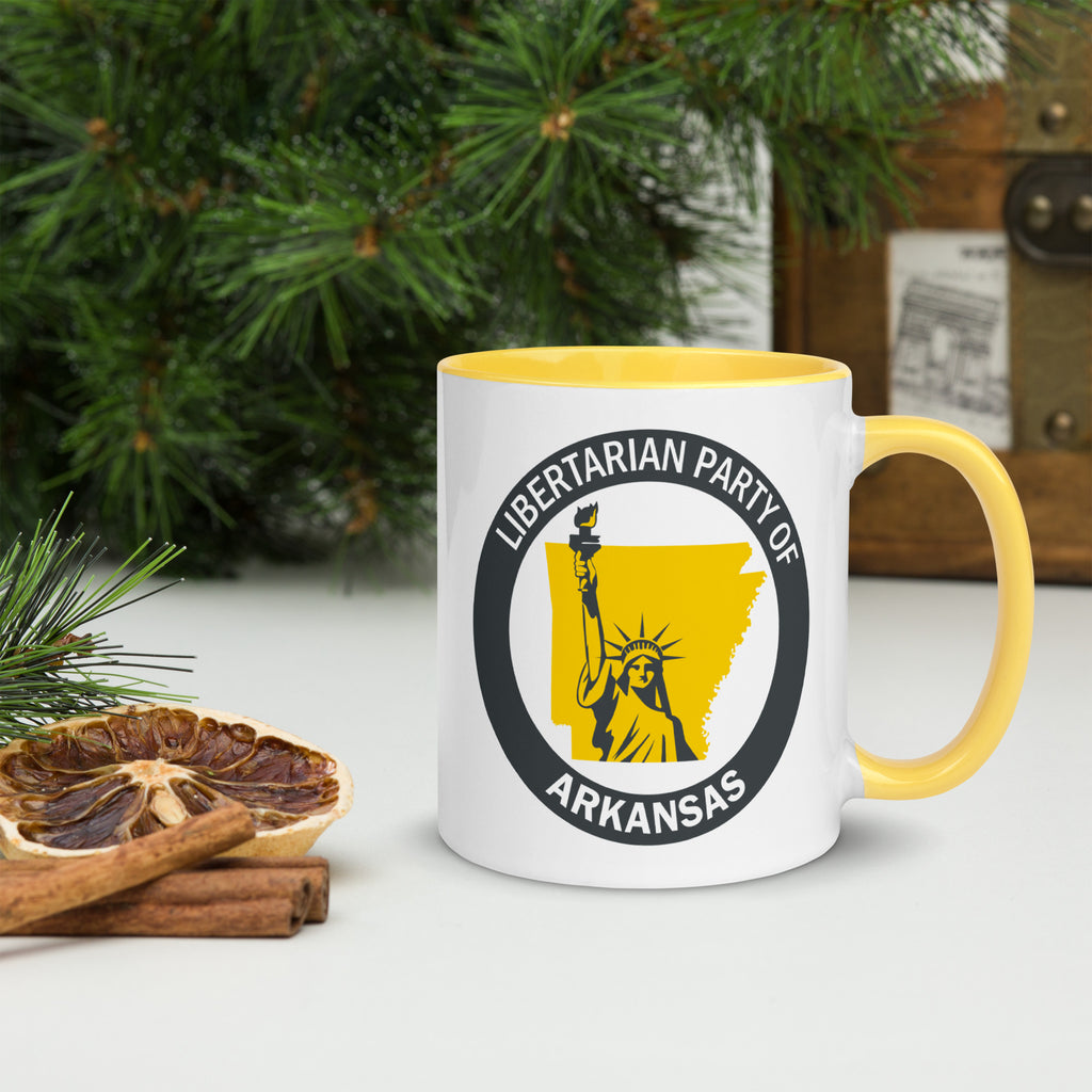 LP Arkansas Mug with Color Inside - Proud Libertarian - Libertarian Party of Arkansas