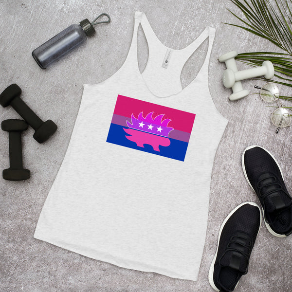 Libertarian Porcupine - LGBTQ - Racerback Tank - Proud Libertarian - Logik Reks