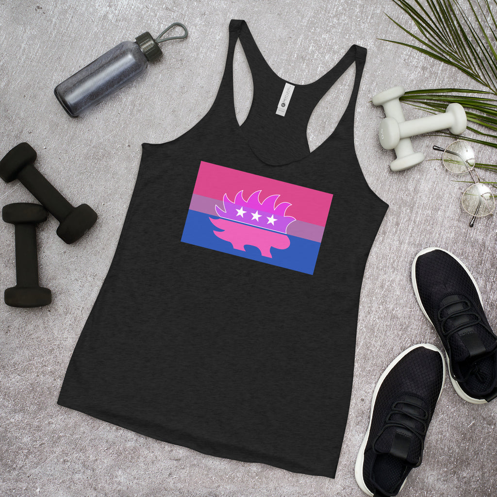 Libertarian Porcupine - LGBTQ - Racerback Tank - Proud Libertarian - Logik Reks