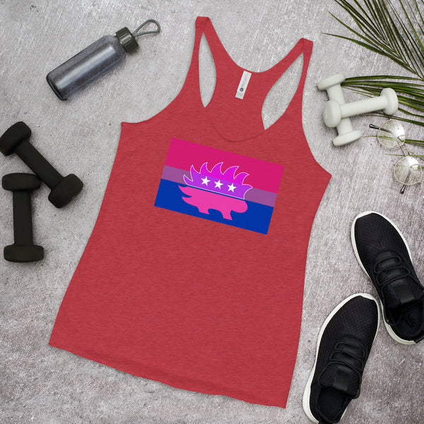 Libertarian Porcupine - LGBTQ - Racerback Tank - Proud Libertarian - Logik Reks