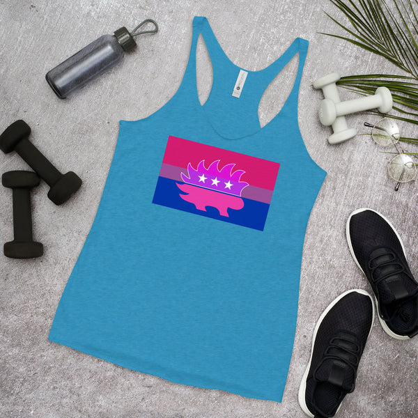 Libertarian Porcupine - LGBTQ - Racerback Tank - Proud Libertarian - Logik Reks