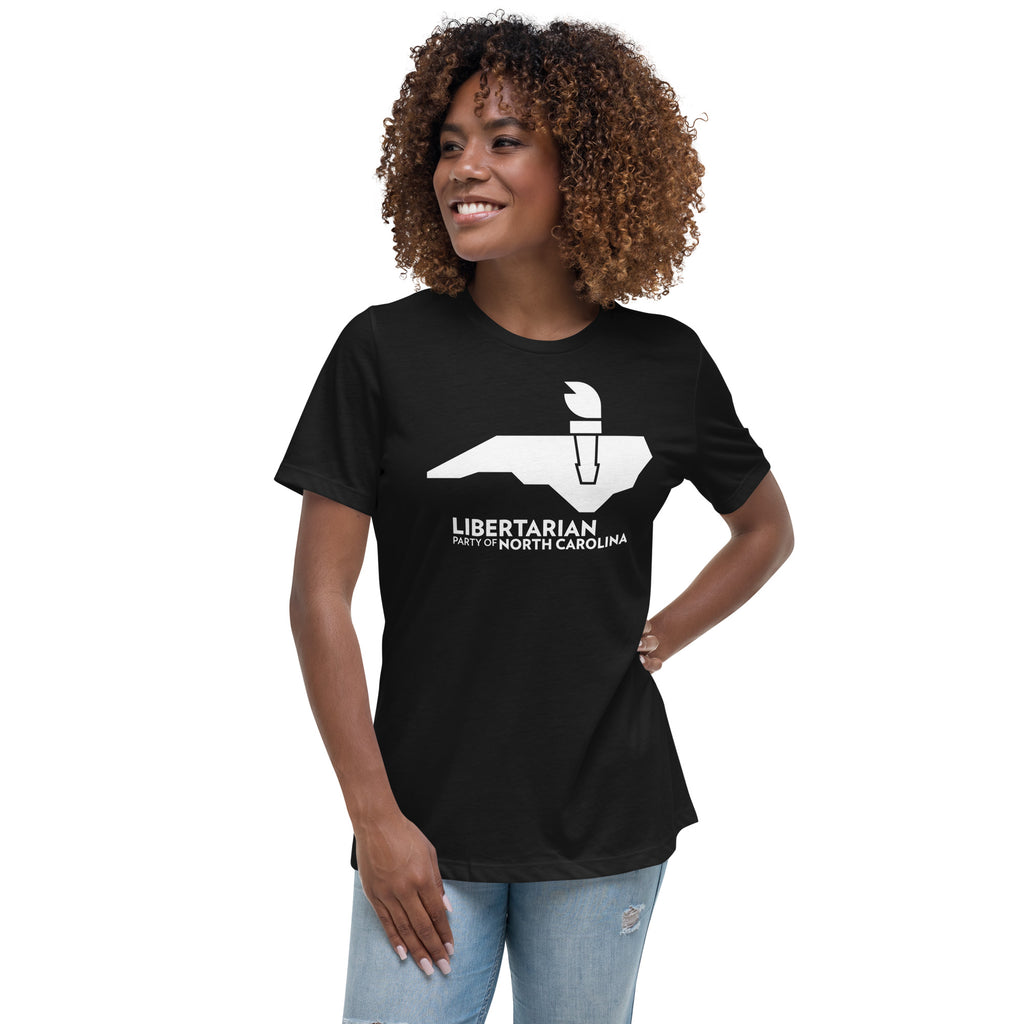 LPNC Women's Relaxed T-Shirt - Proud Libertarian - Libertarian Party of North Carolina