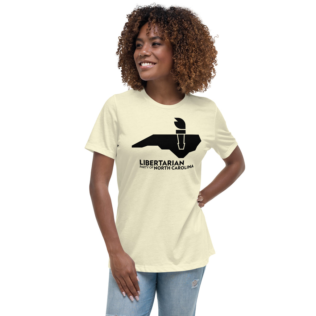 LPNC Women's Relaxed T-Shirt - Proud Libertarian - Libertarian Party of North Carolina