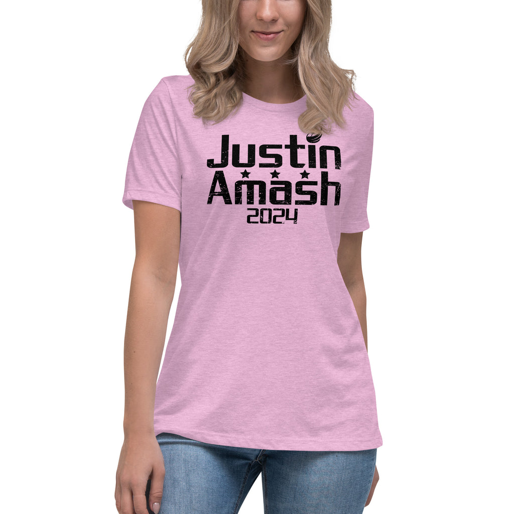 Justin Amash 2024 Women's Relaxed T-Shirt - Proud Libertarian - Libertarian Frontier