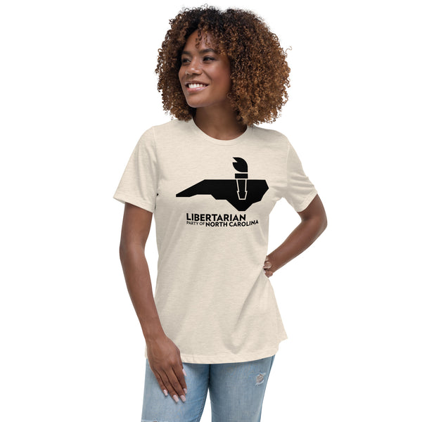 LPNC Women's Relaxed T-Shirt - Proud Libertarian - Libertarian Party of North Carolina