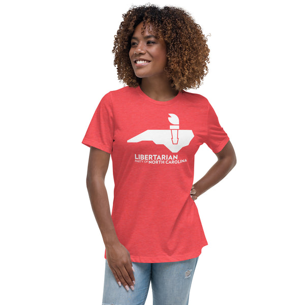 LPNC Women's Relaxed T-Shirt - Proud Libertarian - Libertarian Party of North Carolina