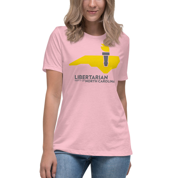 LPNC Women's Relaxed T-Shirt - Proud Libertarian - Libertarian Party of North Carolina