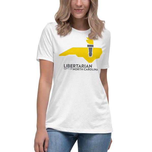 LPNC Women's Relaxed T-Shirt - Proud Libertarian - Libertarian Party of North Carolina